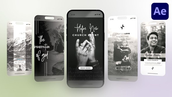 Videohive New Church Instagram Titles template preview