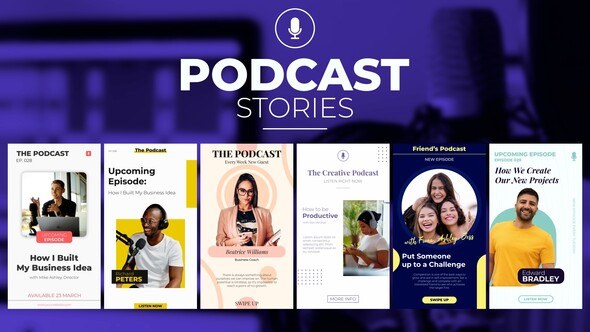Videohive Podcast Stories Broadcast-packages template preview