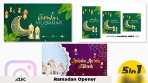 Videohive Ramadan Opener 5 in 1 Ramadan template preview