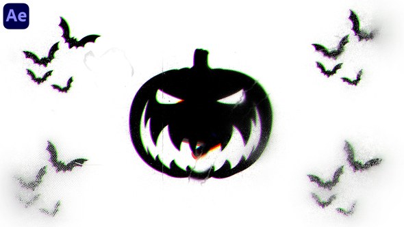 Videohive Halloween Glitch Logo 59634010 Logo Stings template preview