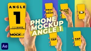 Videohive Mobile Phone Mockup Pack - Angle 1 Elements template preview