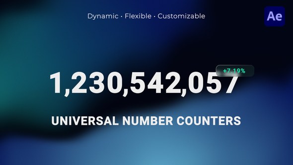 Videohive Universal Number Counters Logo Stings template preview