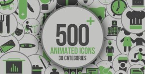 Animated Icons 500+ Video Displays template preview
