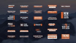 Videohive Minimal Simple Titles | AE Titles template preview