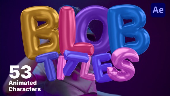 Videohive Animated Blob Letters Titles template preview