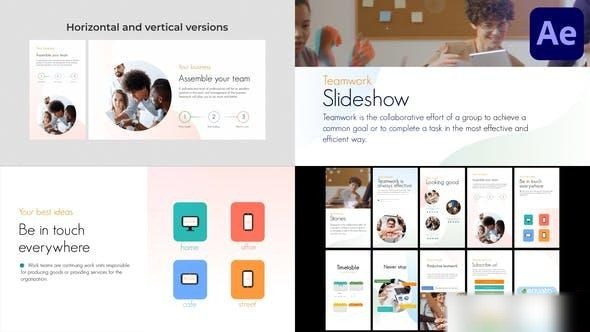 Videohive Teamwork Slideshow for After Effects Openers template preview