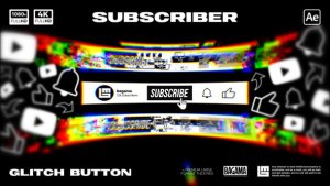 Videohive Youtube Glitch Subscribe Elements template preview
