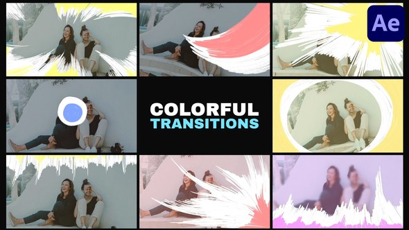 Videohive Stroke Colorful Transitions | After Effects Elements template preview