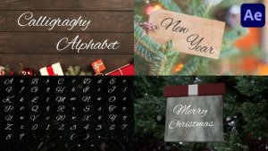 Videohive Christmas Calligraphy Alphabet | After Effects Elements template preview