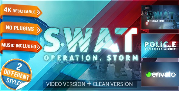 Videohive Police Logo - Law Force Show Short Opener Openers template preview