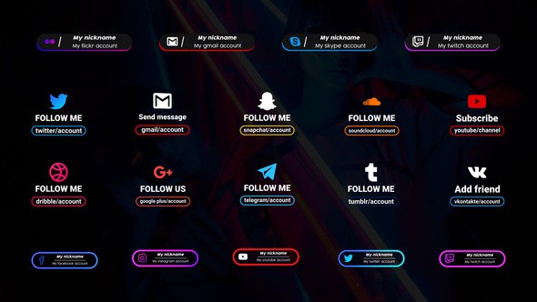 Videohive Social Media Lower Third Big Pack || After Effects Elements template preview