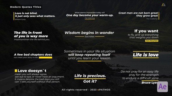 Videohive Modern Quotes Titles v2.0 | After Effects Titles template preview