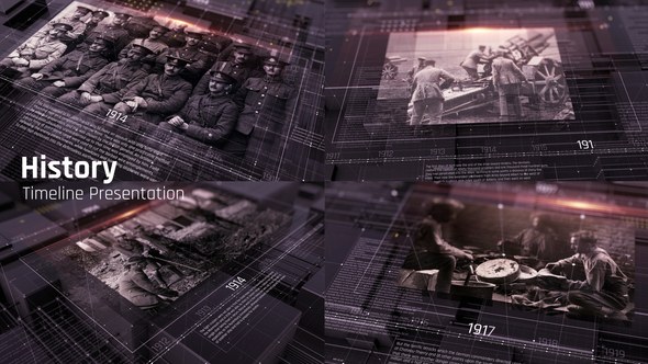 Videohive History Timeline Presentation Video Displays template preview