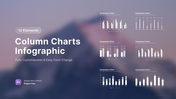 Videohive Column Chart Infographics Infographics template preview