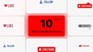 Videohive Social Media Elements Vol. 01 Elements template preview