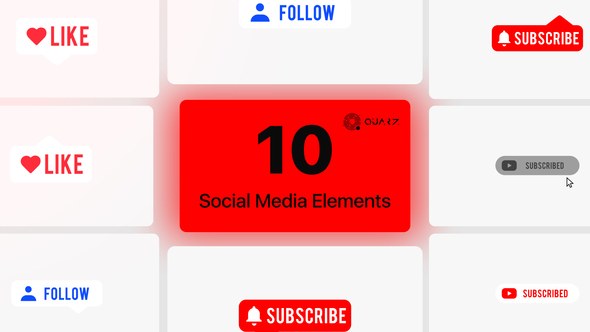 Videohive Social Media Elements Vol. 01 Elements template preview