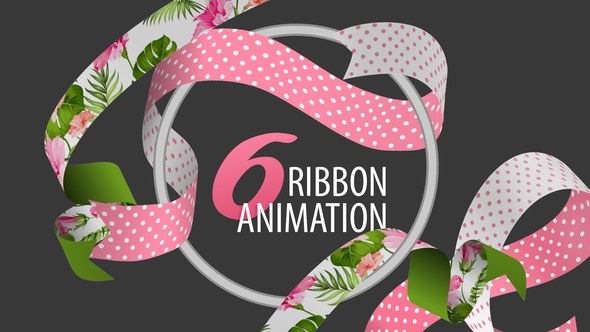 Ribbon Animation Video Displays template preview