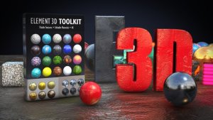 Element 3D Toolkit Video Displays template preview