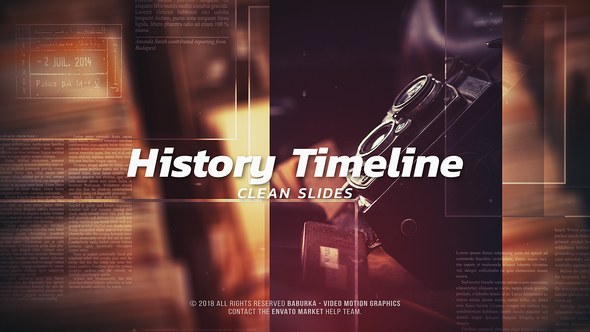 Videohive History Timeline - Clean Slides Openers template preview