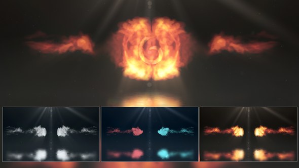 Videohive Smoke & Fire Logo Reveal Logo Stings template preview