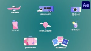 Videohive Travel Icons And Titles for After Effects 54813861 Titles template preview