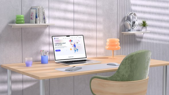 Videohive Laptop Mockups in Bright Room | 4k Product Promo template preview