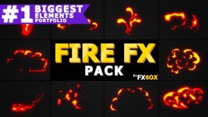 Flash FX Flame Elements | After Effects Video Displays template preview