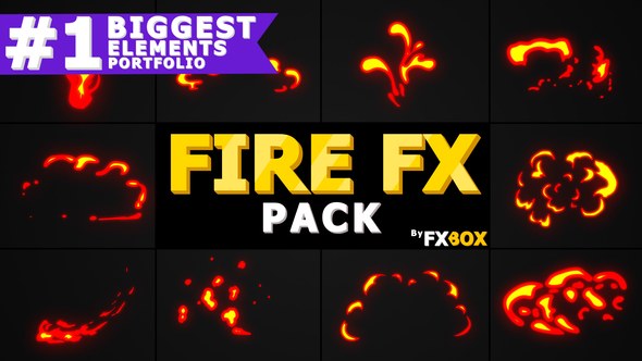 Flash FX Flame Elements | After Effects Video Displays template preview