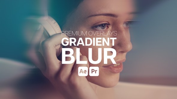 Premium Overlays Gradient Blur Premiere Pro template preview