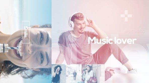 Videohive Emotions In Rectangles Openers template preview