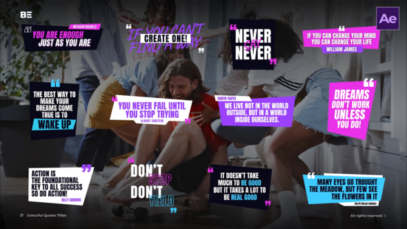 Videohive Colourful Quotes Titles  AE Titles template preview