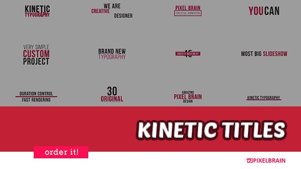 Kinetic Typography Video Displays template preview