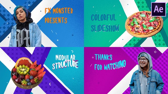 Videohive Colorful Cartoon Slideshow | After Effects Openers template preview