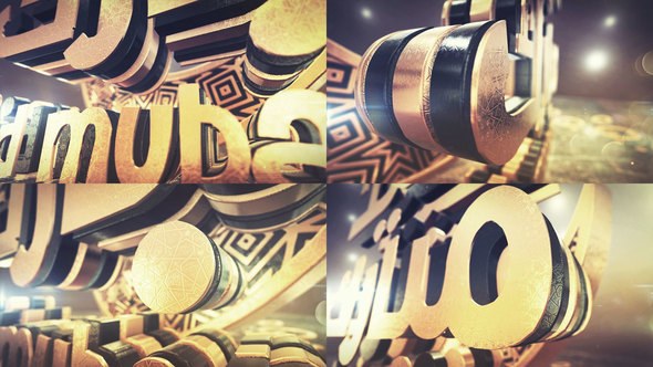Videohive Ramadan & Eid Golden Opener Ramadan template preview