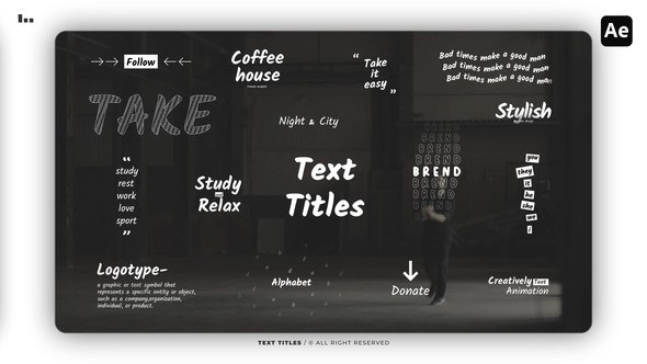 Videohive Text Titles | AE Titles template preview