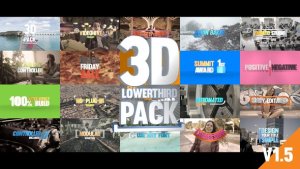 Videohive 3D Titles Pack 20897214 Titles template preview