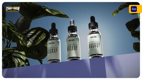 Videohive Dropper Bottle Mockup Product Promo template preview