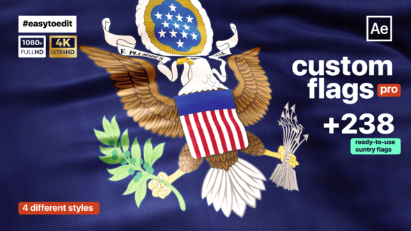 Videohive Custom Flags Pro - Flag Animator Elements template preview