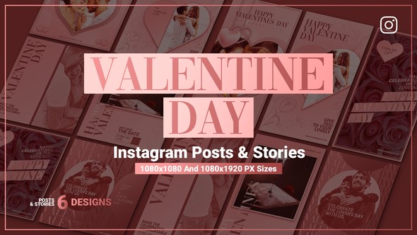 Videohive Valentine's Day Instagram Ad V92 Video Displays template preview