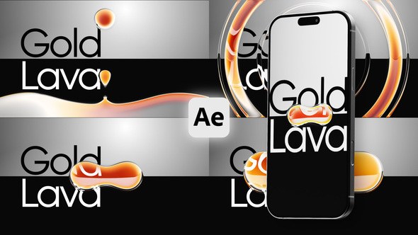 Videohive Melting Gold Fire Lava Transitions Broadcast-packages template preview
