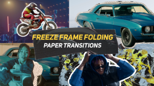 Freeze Frame Folding Paper Transitions || MOGRT Premiere Pro template preview