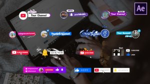 Social Media Subscribers | After Effects Video Displays template preview