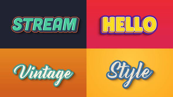 Videohive Text Effect - Vintage Style 04 Titles template preview