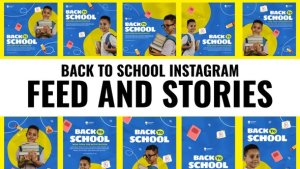 Videohive Back to School Feed and Stories Instagram Openers template preview