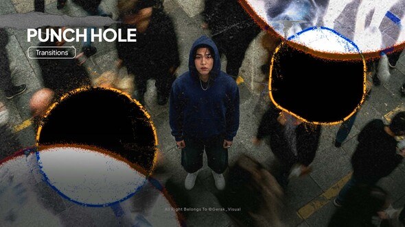 Grunge Punch Hole Transitions Elements template preview
