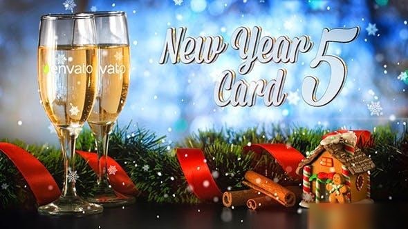 Videohive New Year Card 5 Openers template preview