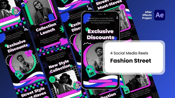 Videohive Social Media Reels - Fashion Street After Effect Templates Product Promo template preview