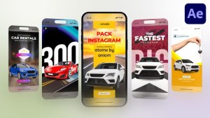 Videohive Instagram - Car Rental 02 Video Displays template preview