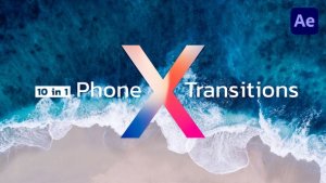 Phone X Transitions Video Displays template preview