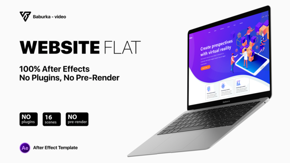 Videohive Website Presentation // Flat Mockup Product Promo template preview